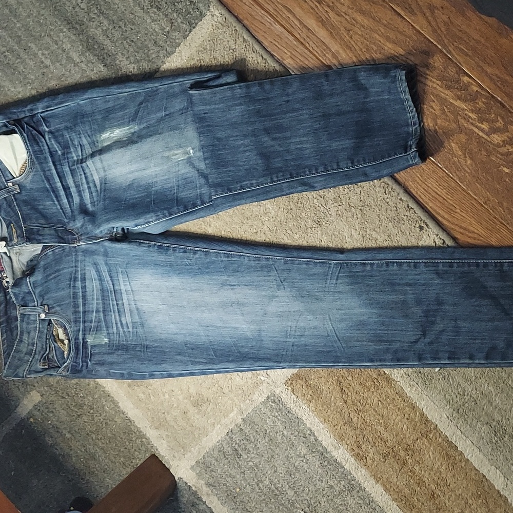 Refuge Embroidered Blue Jeans